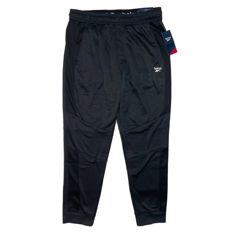 NEW Reebok Men's SLIM Fit Foul Line Pants Joggers Size L Black Heather MSRP $70 - Picture 3 of 11